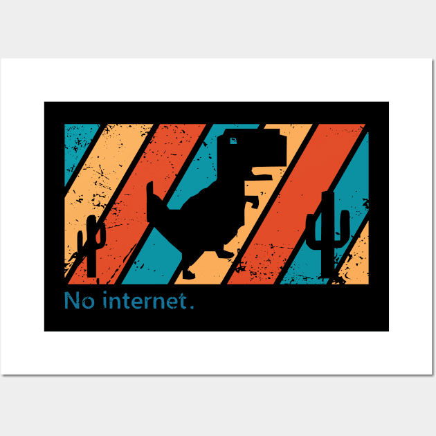 Retro Trex Offline Wall Art by area-design